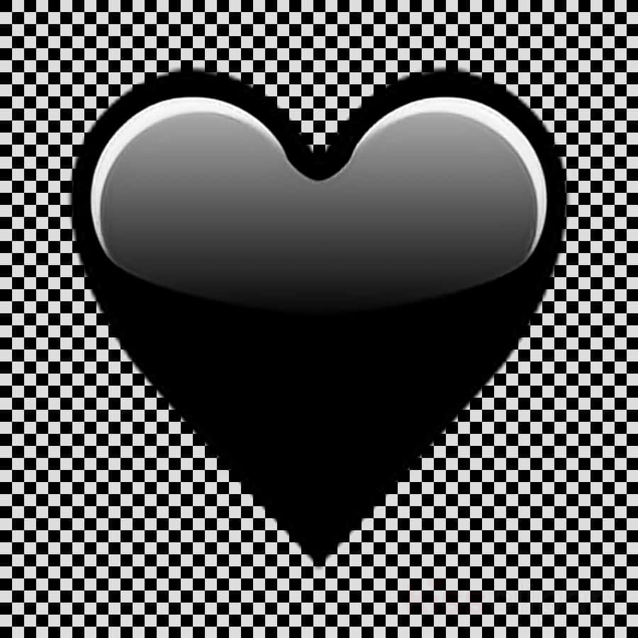 Black Heart Emoji Transparent Background PNG Image