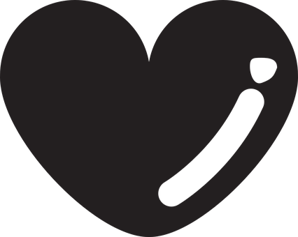 Black Heart Icon PNG Image