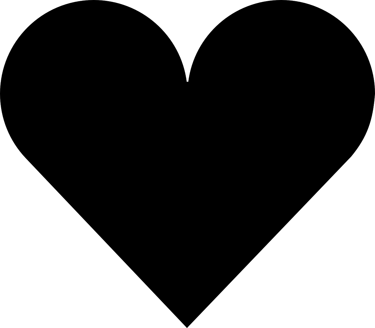 Black Heart Transparent Background.png PNG Image