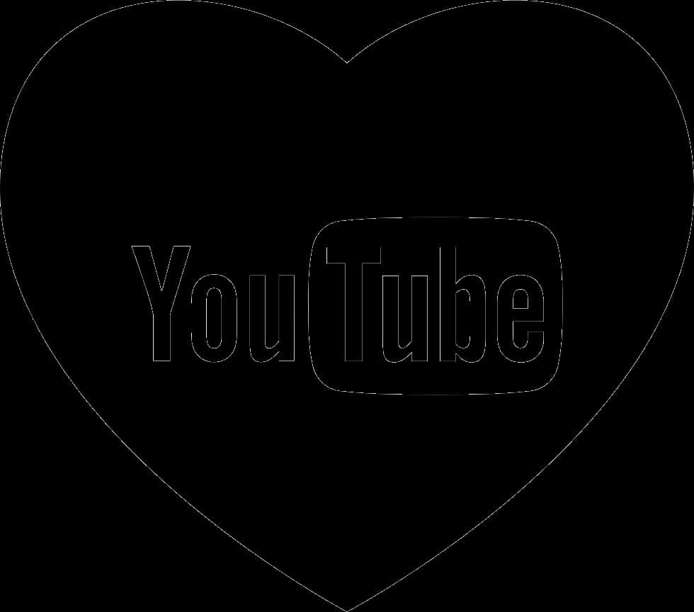 Black Heart Youtube Logo PNG Image