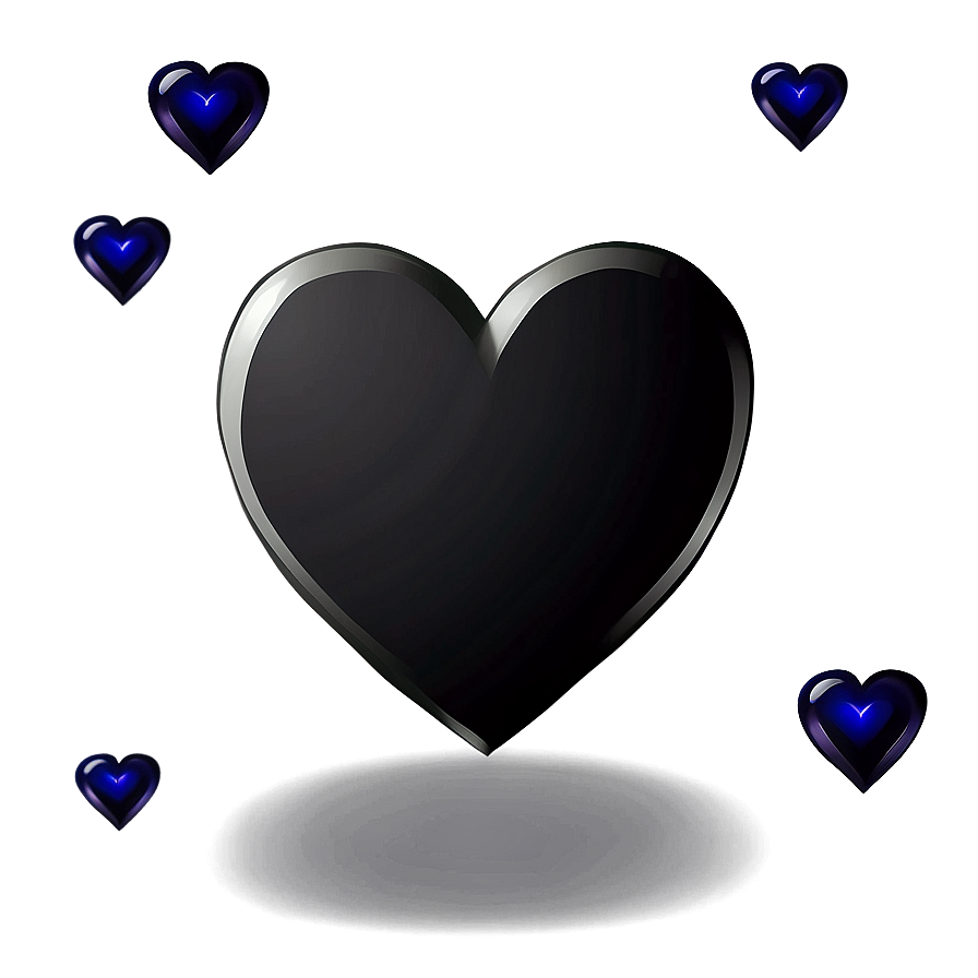 Black Hearts D PNG Image