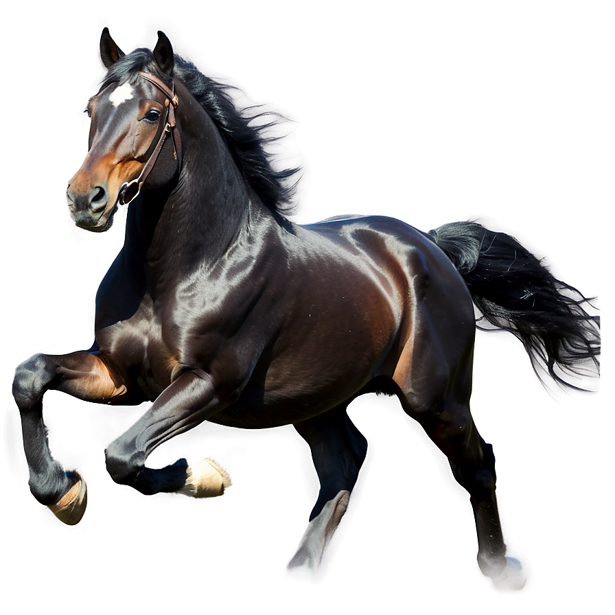 Black Horse Galloping Illustration Png Ury PNG Image