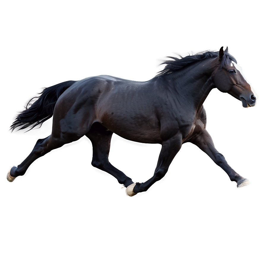 Black Horse In Motion Png Oyv PNG Image