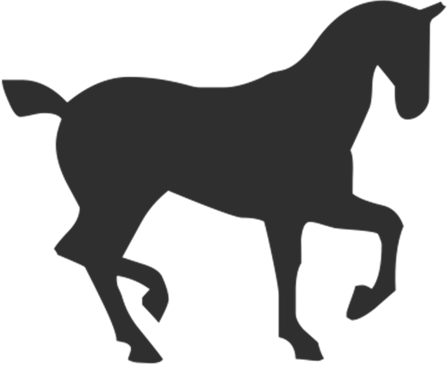 Black Horse Silhouette PNG Image