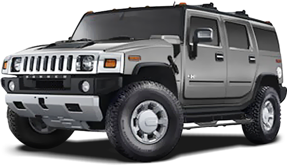 Black Hummer H2 S U V PNG Image