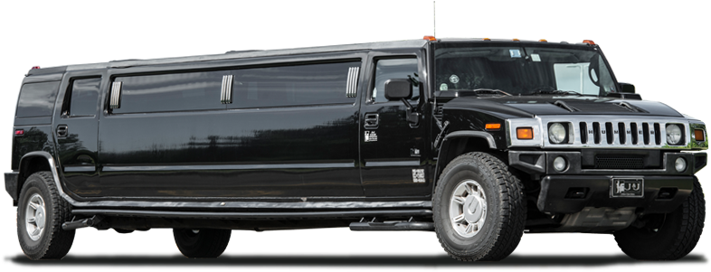 Black Hummer Limousine Side View PNG Image