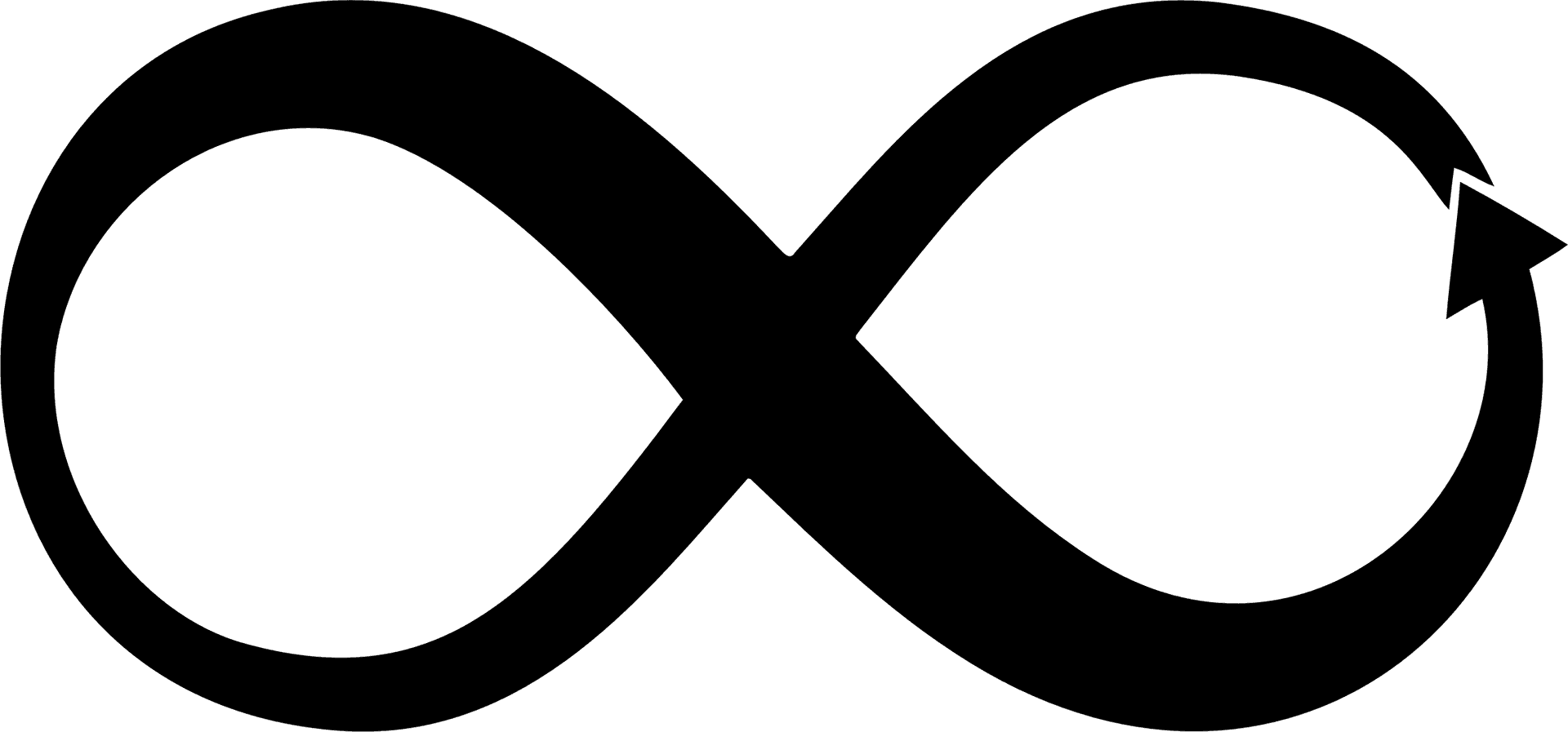 Black Infinity Symbol Graphic PNG Image