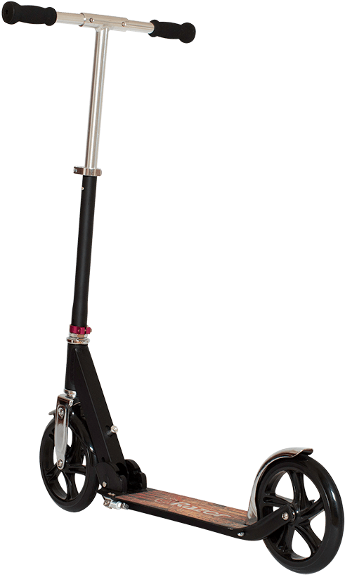 Black Kick Scooter Isolated PNG Image