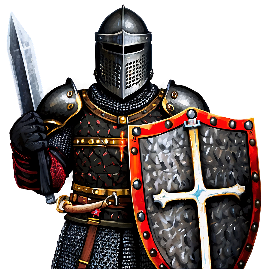 Black Knight With Chainmail Png 34 PNG Image