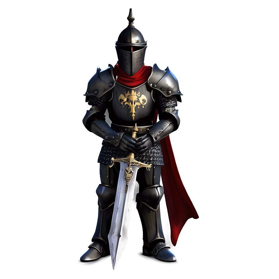 Black Knight With Lance Png Tis PNG Image