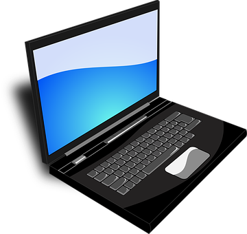 Black Laptop Illustration PNG Image