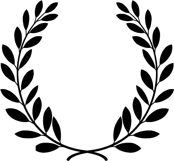 Black Laurel Wreath Graphic PNG Image