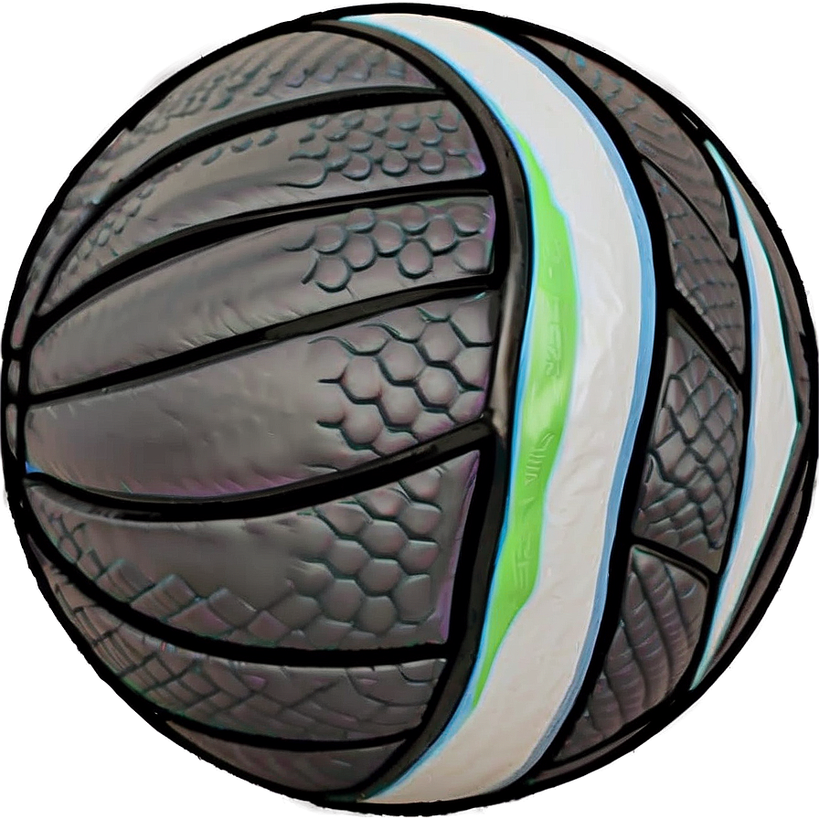 Black Leather Basketball Png 06252024 PNG Image