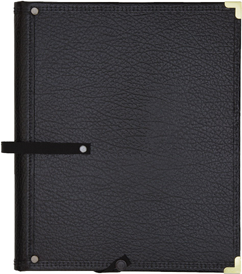 Black Leather Binder Closed PNG Image