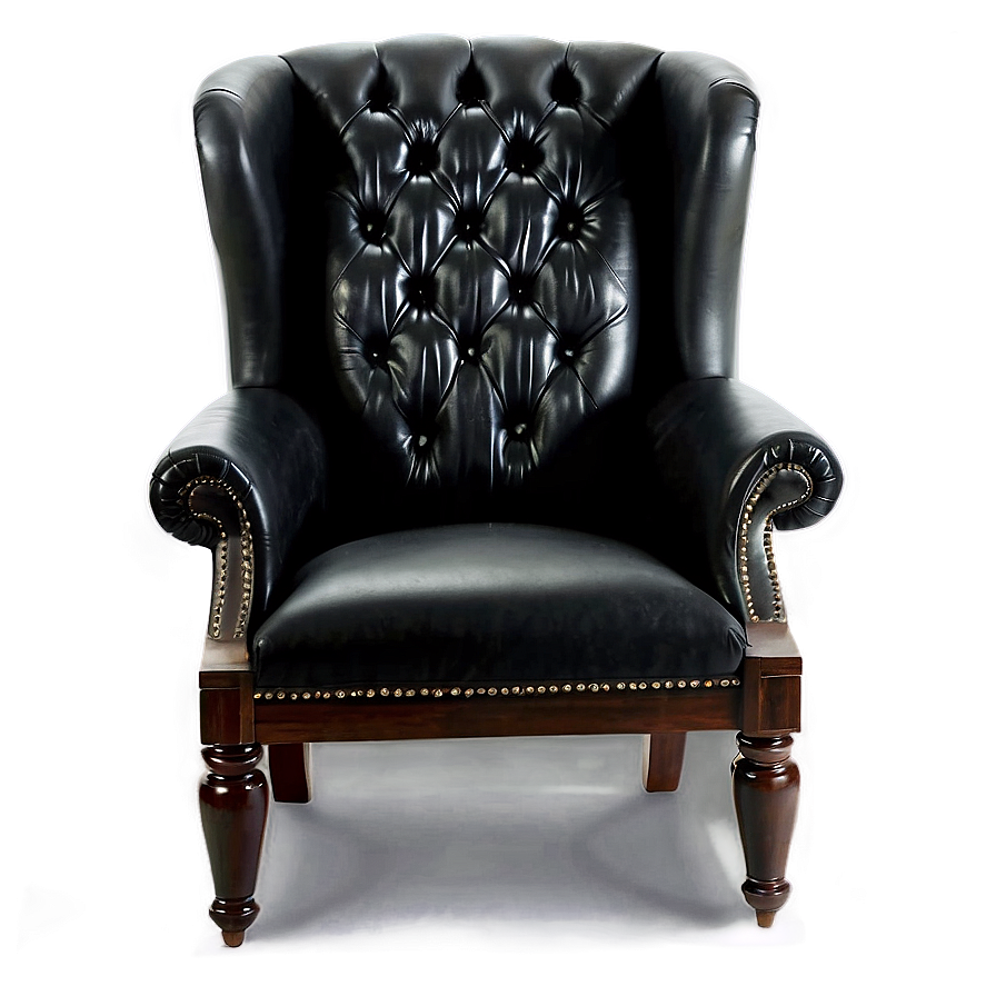 Black Leather Chair Png Nyq PNG Image