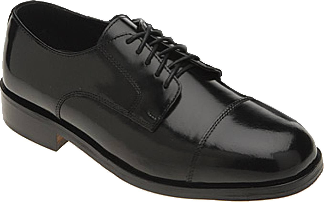 Black Leather Dress Shoe Men PNG Image