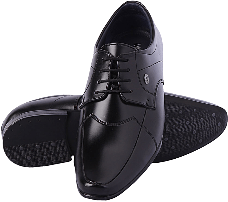 Black Leather Dress Shoes Men PNG Image