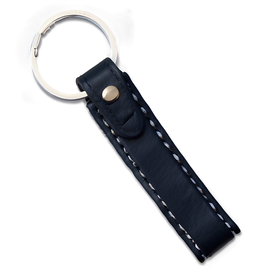 Black Leather Keychain Png 06252024 PNG Image