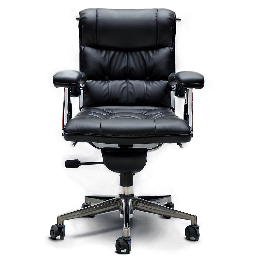 Black Leather Office Chair Png Oxh7 PNG Image