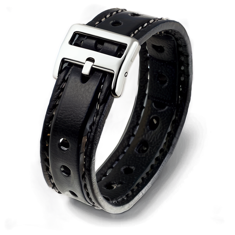 Black Leather Wristband Png 8 PNG Image