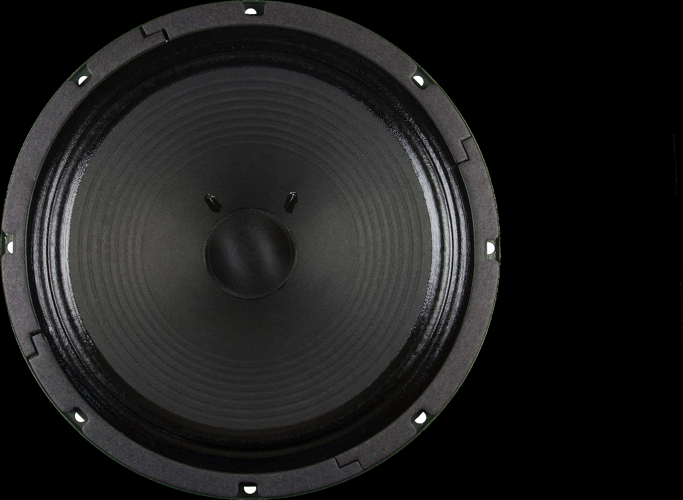 Black Loudspeaker Closeup PNG Image