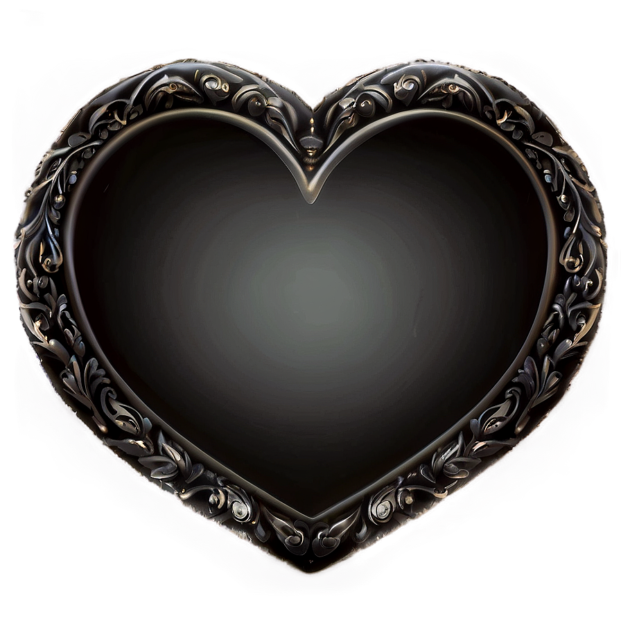 Black Love Heart Png 6 PNG Image