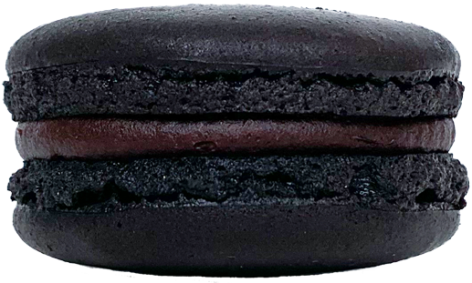 Black Macaronwith Filling PNG Image