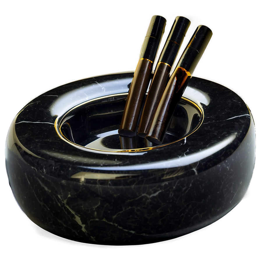 Black Marble Ashtray Png Cia40 PNG Image