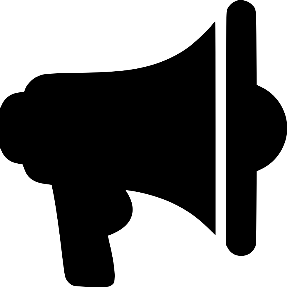 Black Megaphone Icon PNG Image