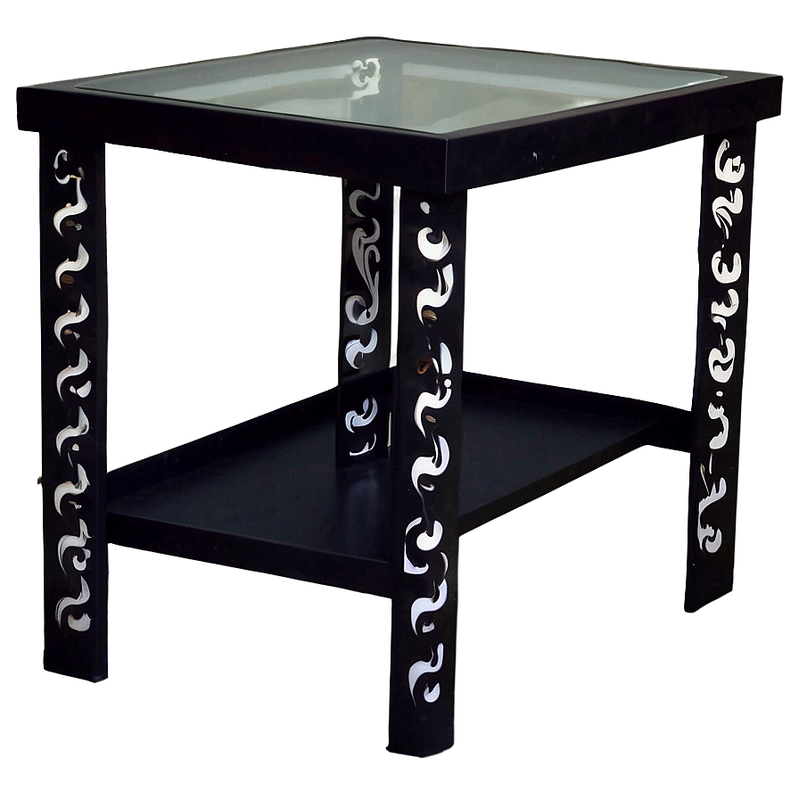 Black Metal End Table Png Foo27 PNG Image