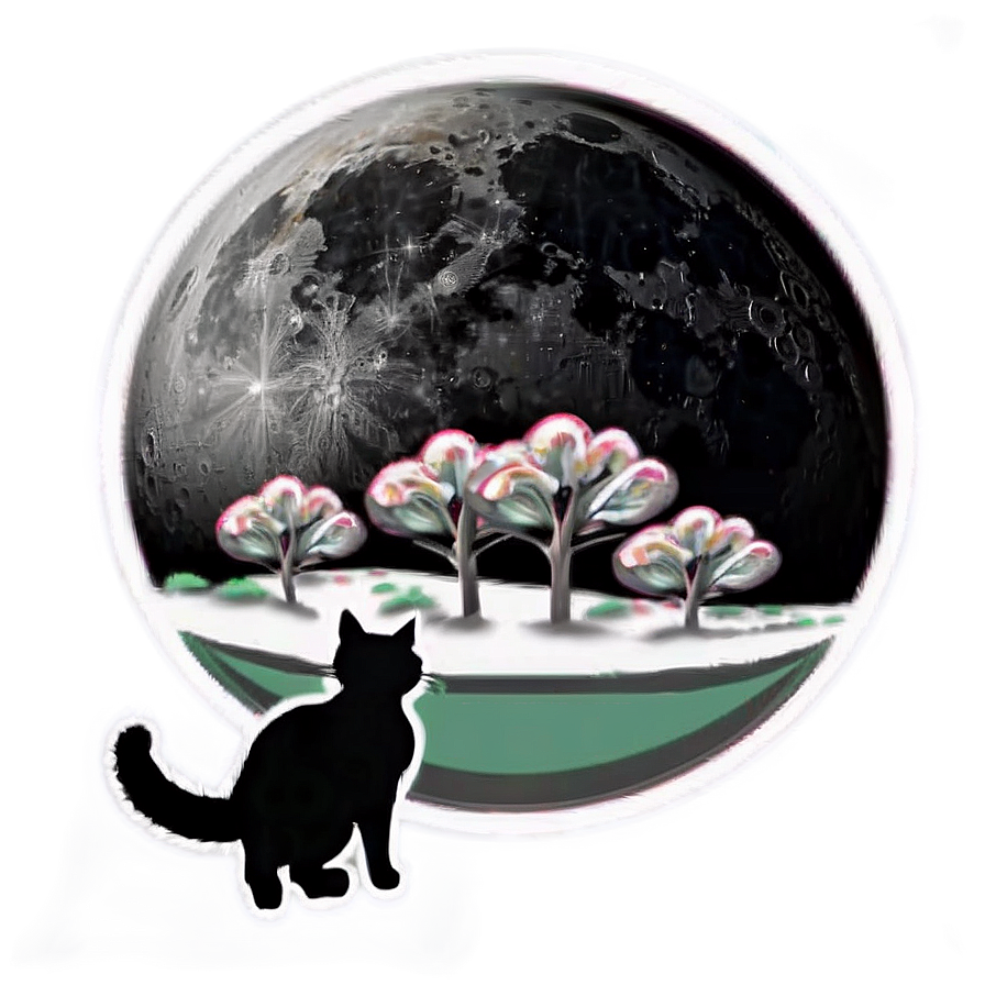 Black Moon And Cat Png 06252024 PNG Image