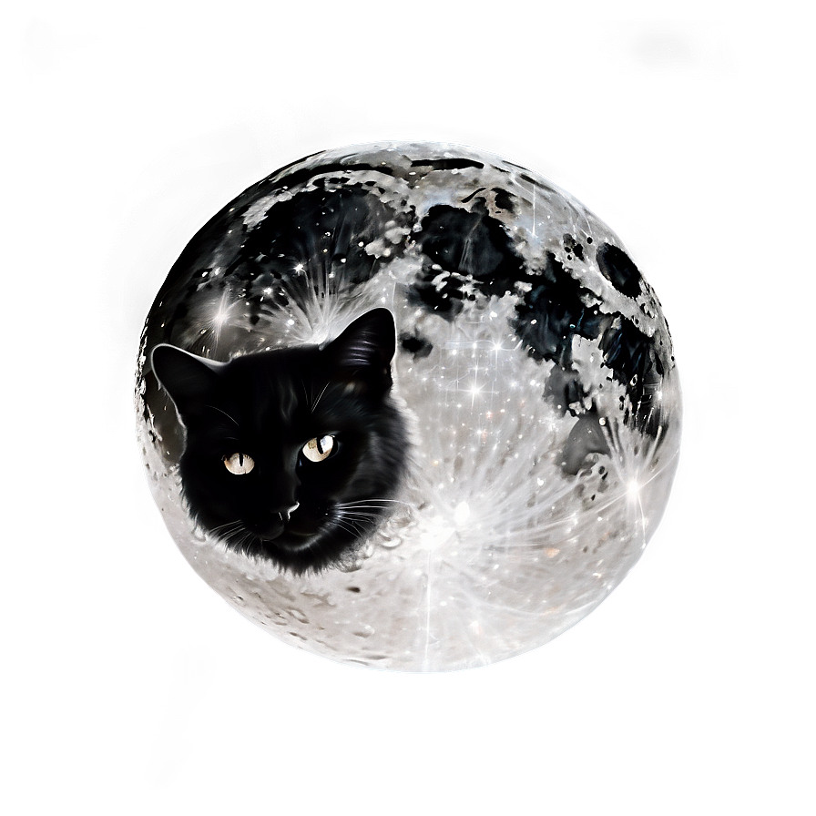 Black Moon And Cat Png Bhe59 PNG Image