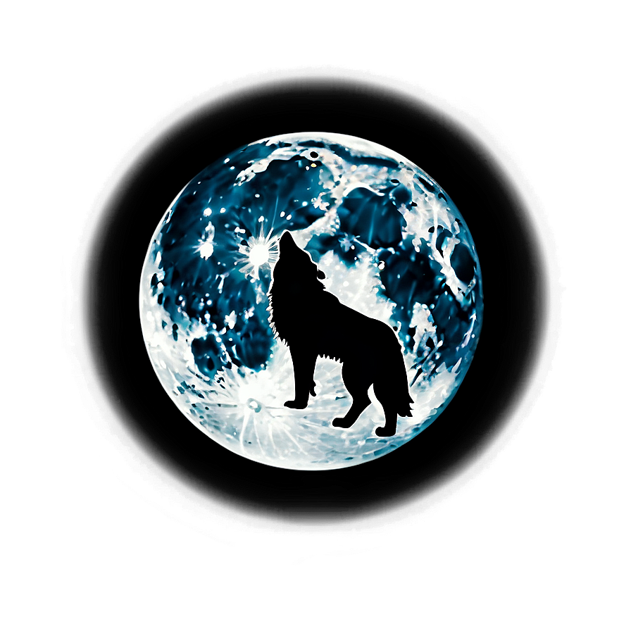 Black Moon And Wolf Png Sde PNG Image