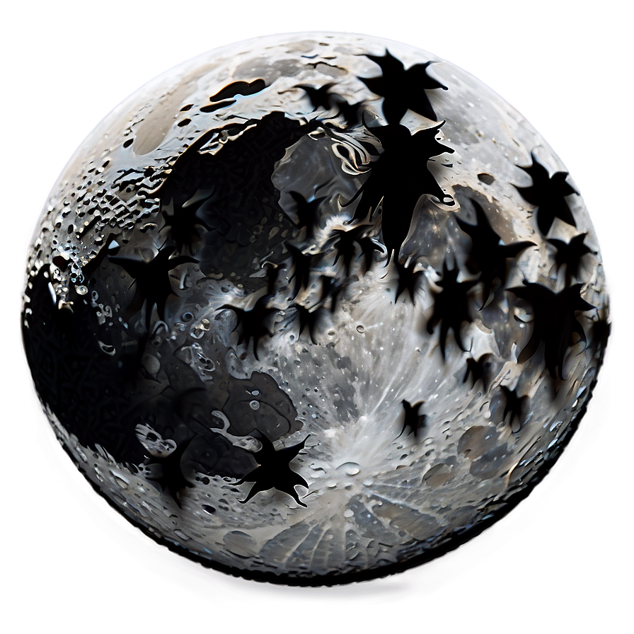 Black Moon With Bats Png Cbg54 PNG Image