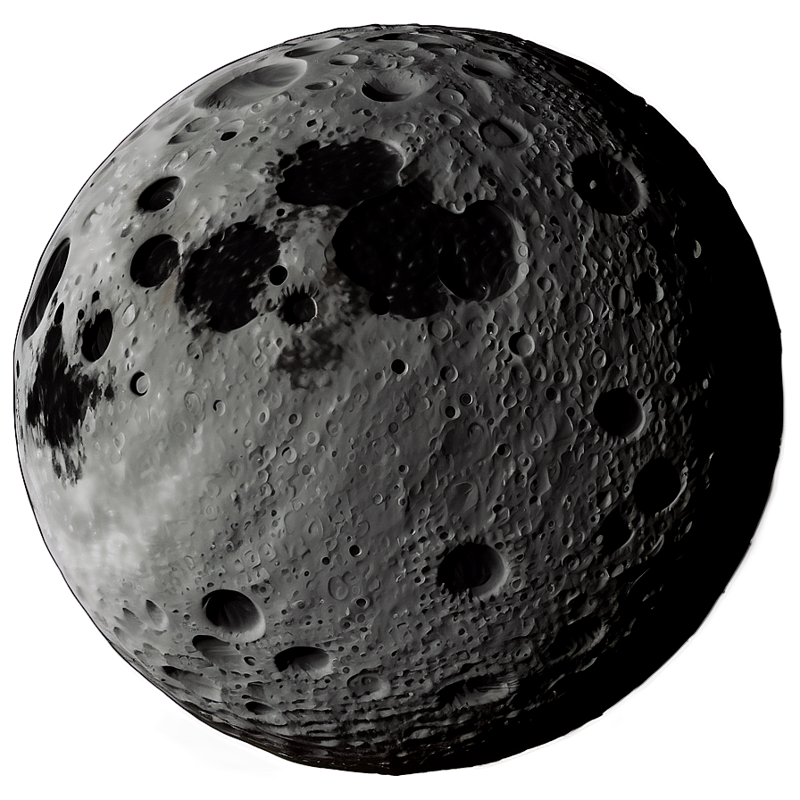 Black Moon With Craters Png Akt56 PNG Image