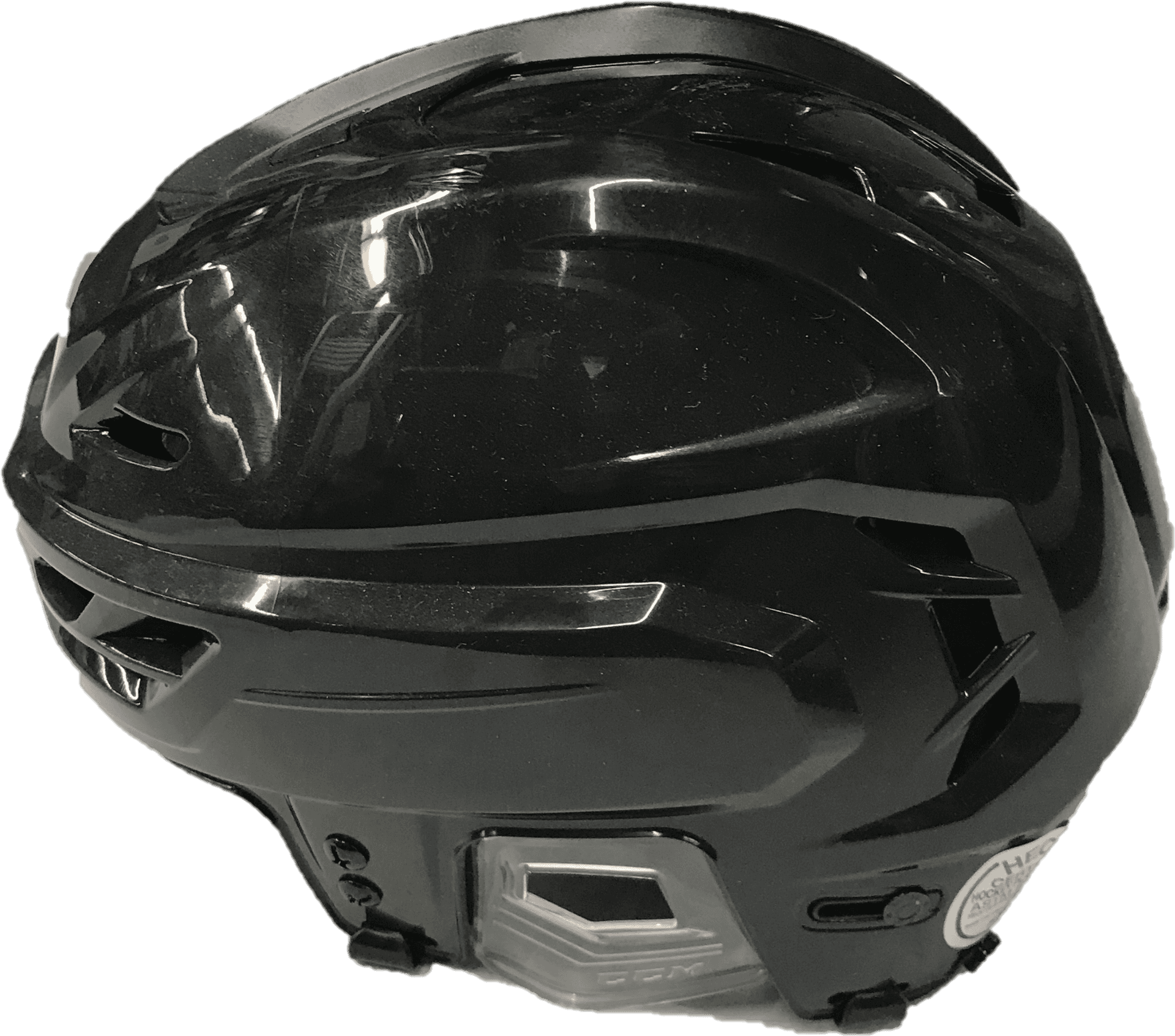 Black Motorcycle Helmet Side View PNG Image