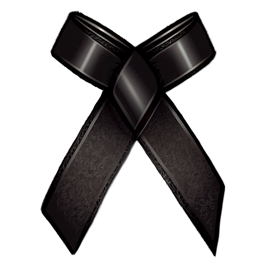 Black Mourning Ribbon Png 06242024 PNG Image