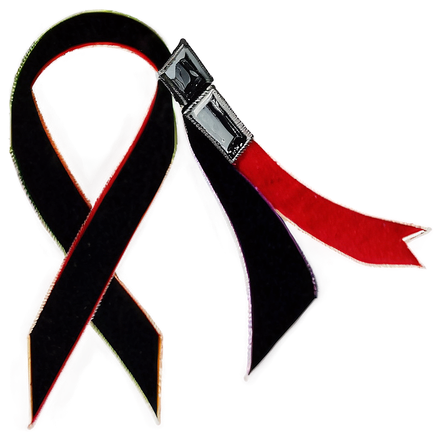 Black Mourning Ribbon Png Cly34 PNG Image