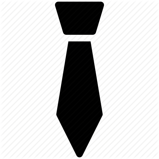 Black Necktie Icon PNG Image