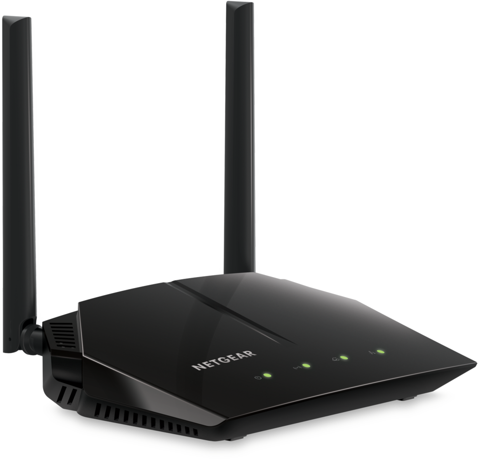 Black Netgear Wireless Router PNG Image