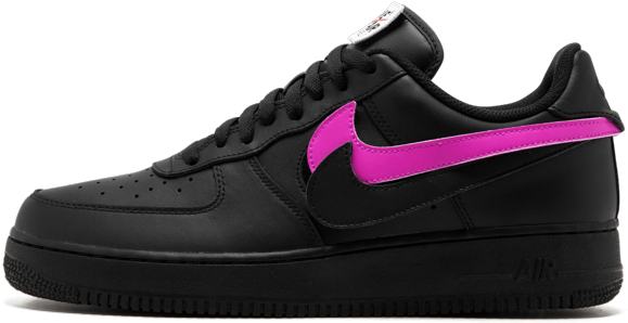 Black Nike Air Force With Pink Swoosh PNG Image