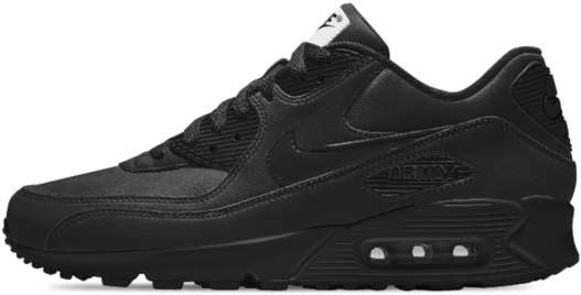 Black Nike Air Max90 Sneaker PNG Image