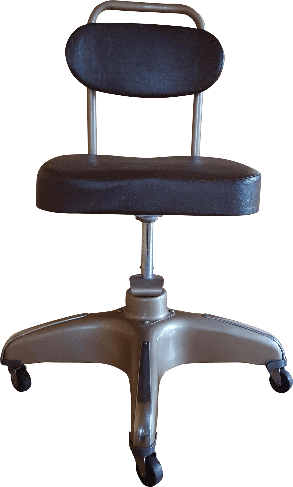 Black Office Chair Isolated PNG Image