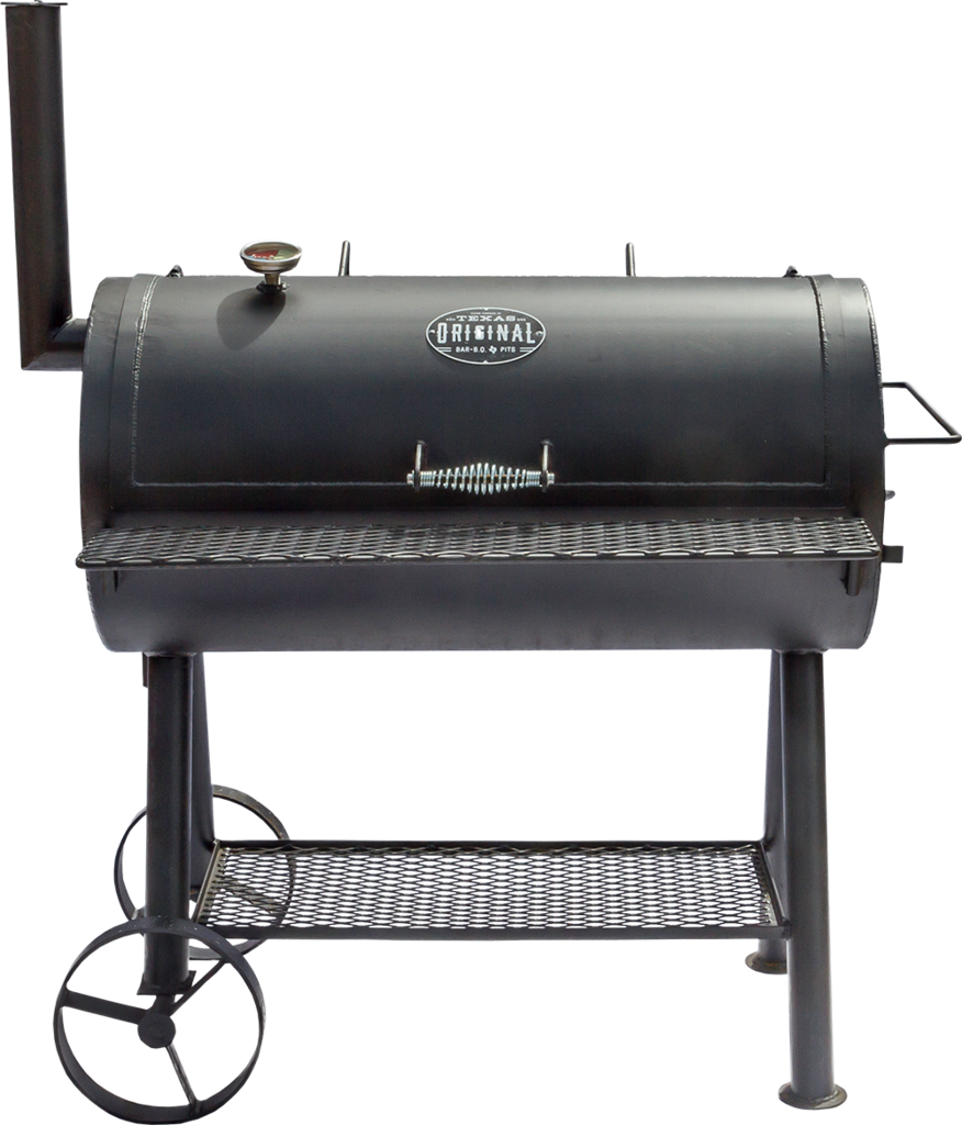 Black Offset Smoker Grill PNG Image