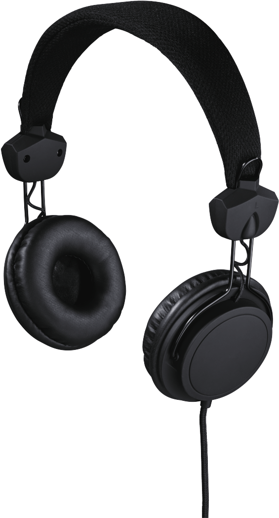 Black Over Ear Headphones PNG Image