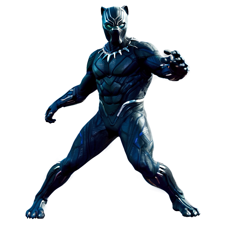 Black Panther Action Pose Png 05212024 PNG Image