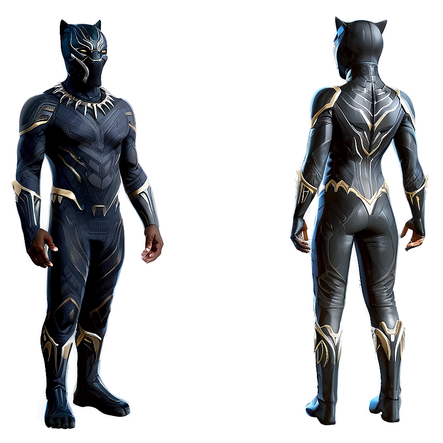 Black Panther Costume Design Png Mpa56 PNG Image