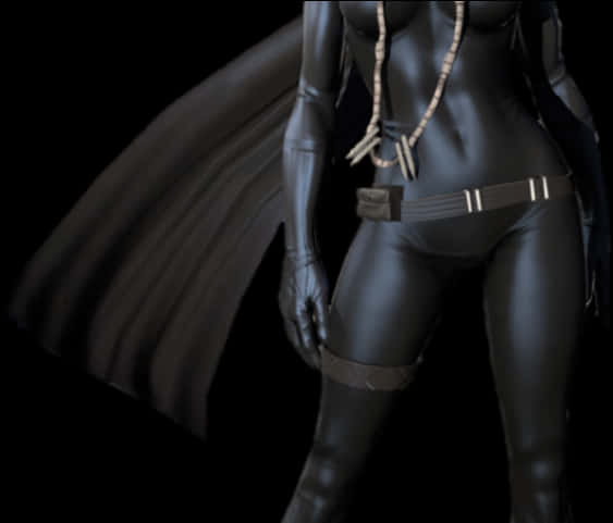 Black Panther Costume Detail PNG Image