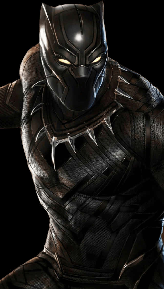 Black Panther Costume Portrait PNG Image