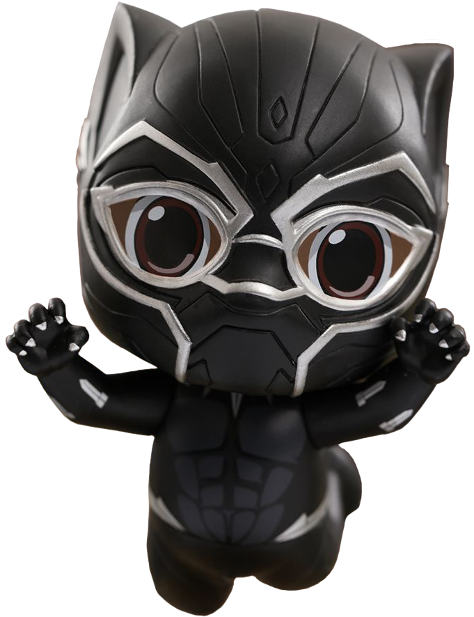 Black Panther Figure Standing PNG Image